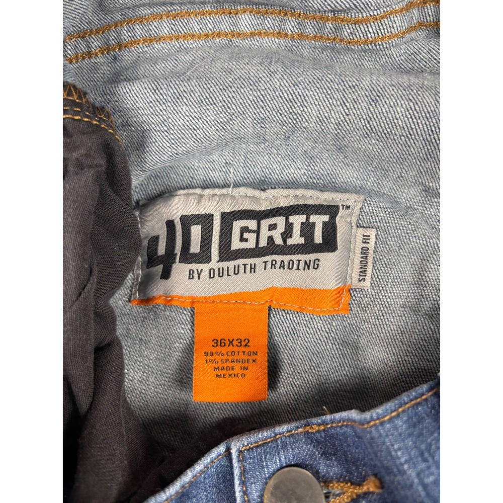 40 Grit Duluth Trading Standard Fit Jeans Workwear 35x31 Blue Medium Wash - Picture 6 of 10